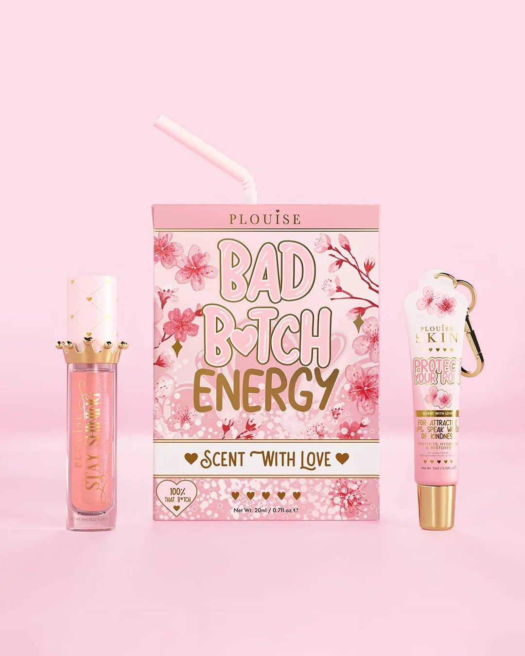 P.Louise Cosmetics Glitter Bad Bitch Energy Lip Duo-Scent With Love
