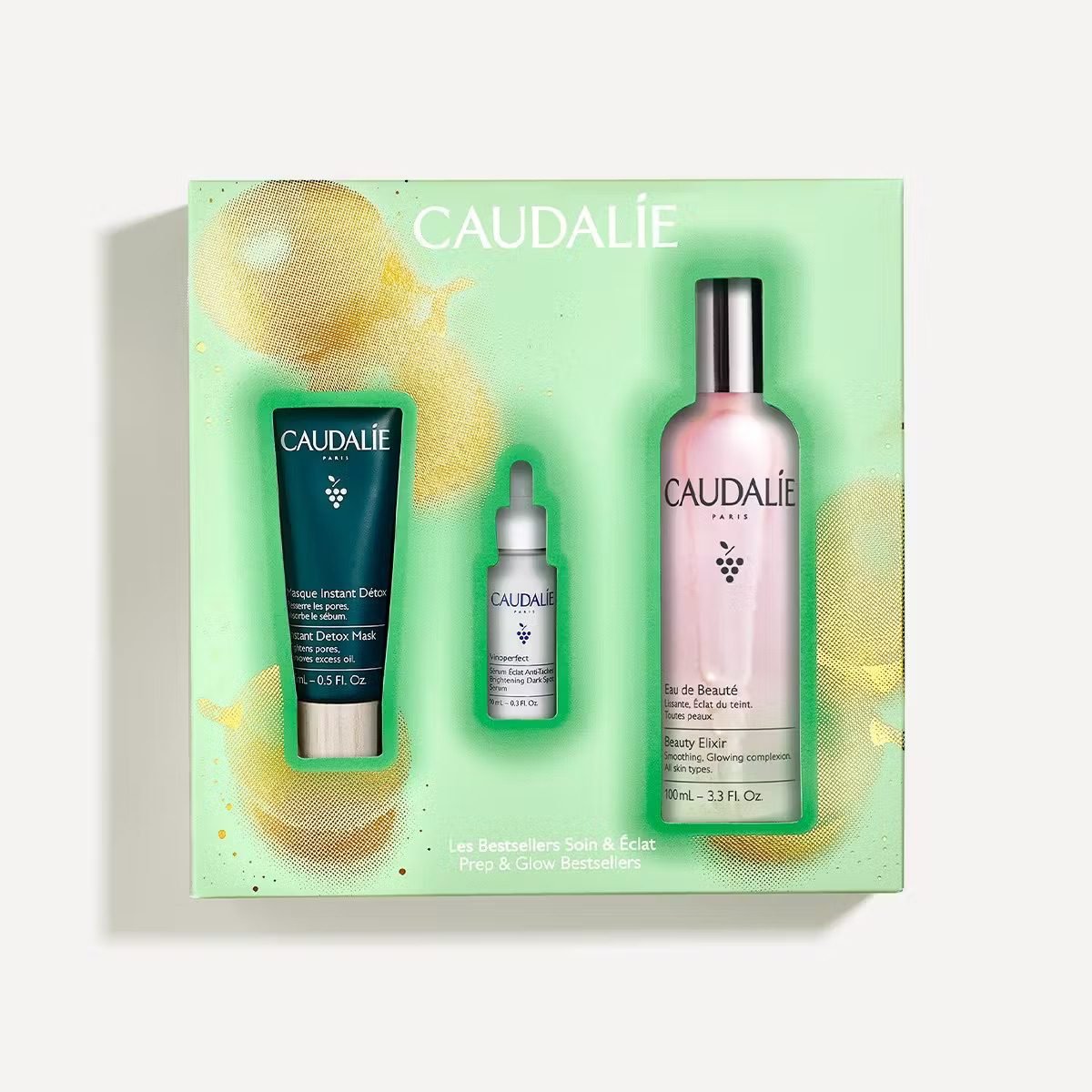 Caudalie Beauty Elixir Prep & Glow Bestsellers Trio