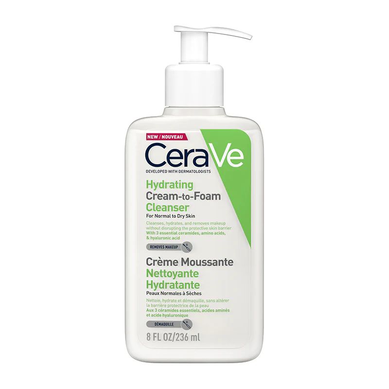 CeraVe Hydrating Cream-to-Foam Cleanser Face