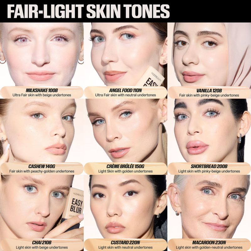 Huda Beauty Easy Blur Natural Airbrush Foundation-Angel Food 110N - Image 3