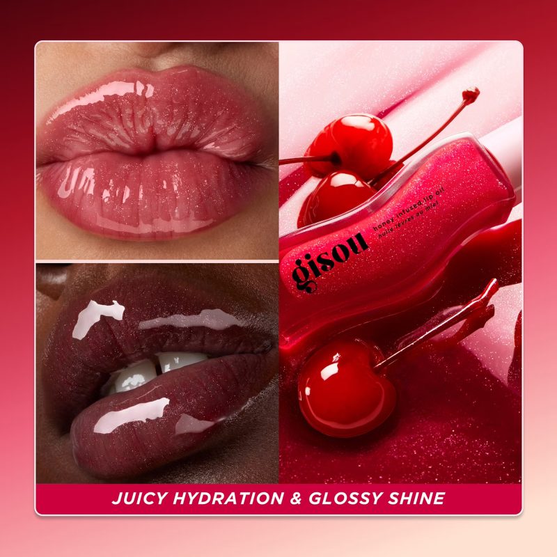 Gisou Honey Infused Lip Oil - Cherry on the Cake - Image 2