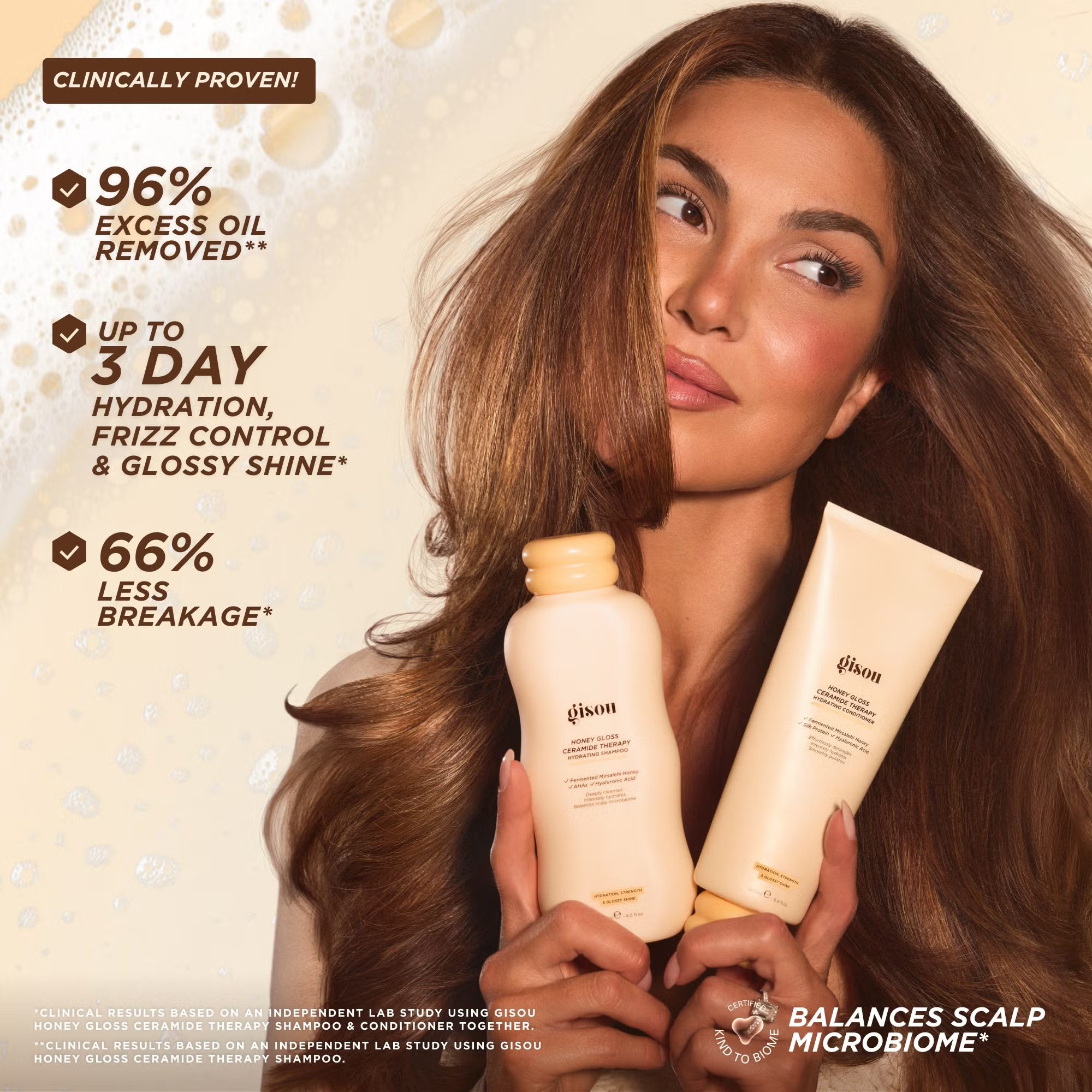 Gisou Honey Gloss Ceramide Therapy Hydrating Conditioner 200ml - Image 2