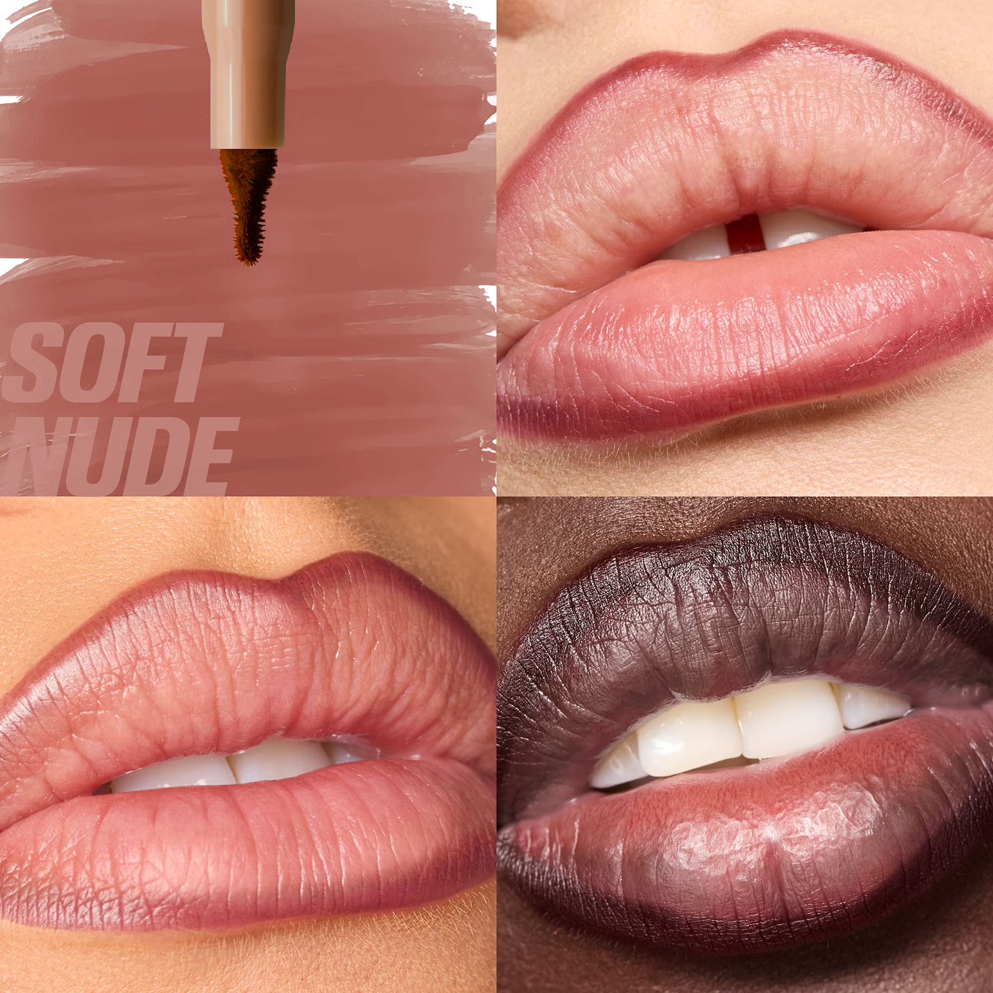 Huda Beauty Lip Contour Lip Stain for 12-Hour Wear-Soft Nude - Image 2