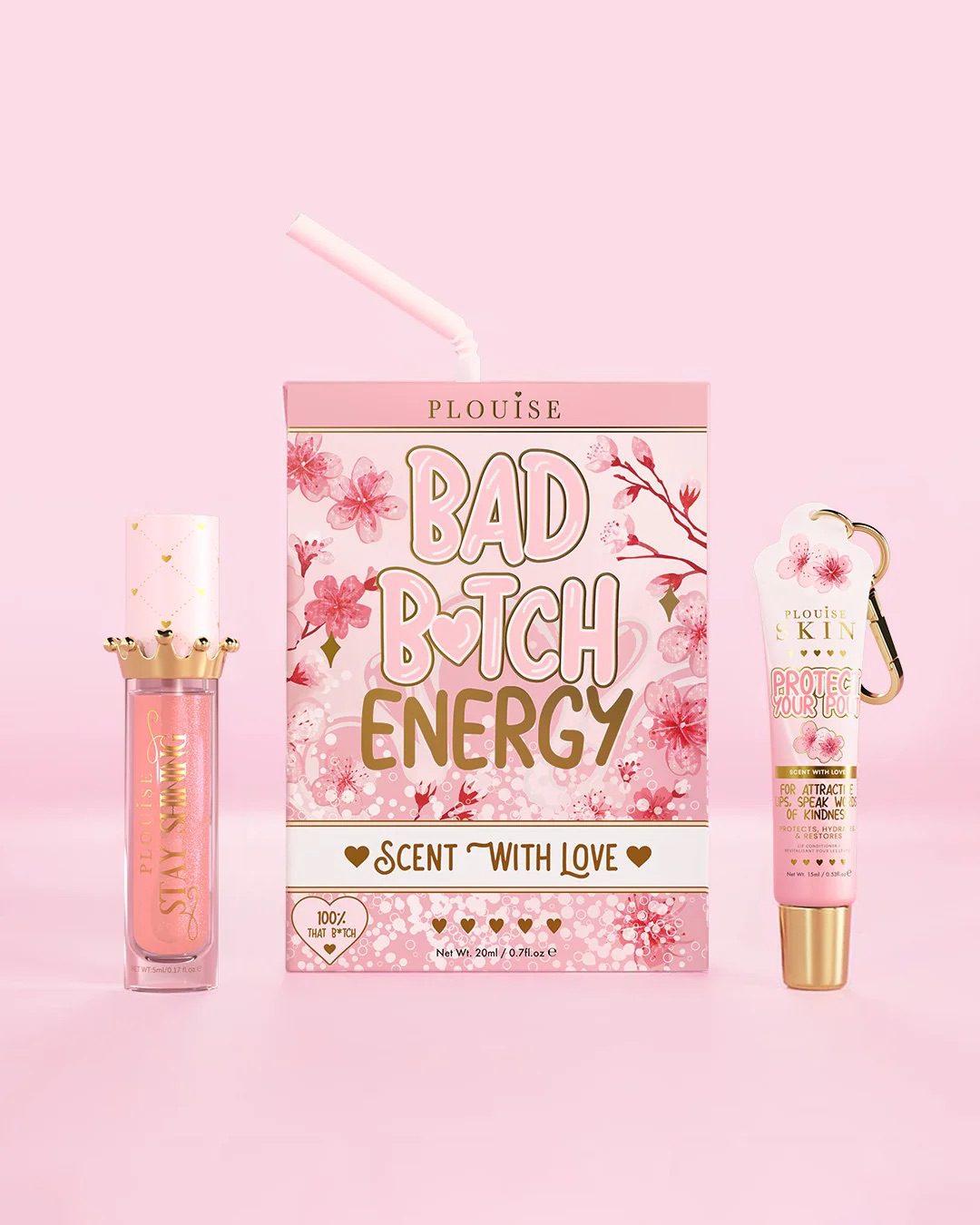 P.Louise Cosmetics Glitter Bad Bitch Energy Lip Duo-Scent With Love